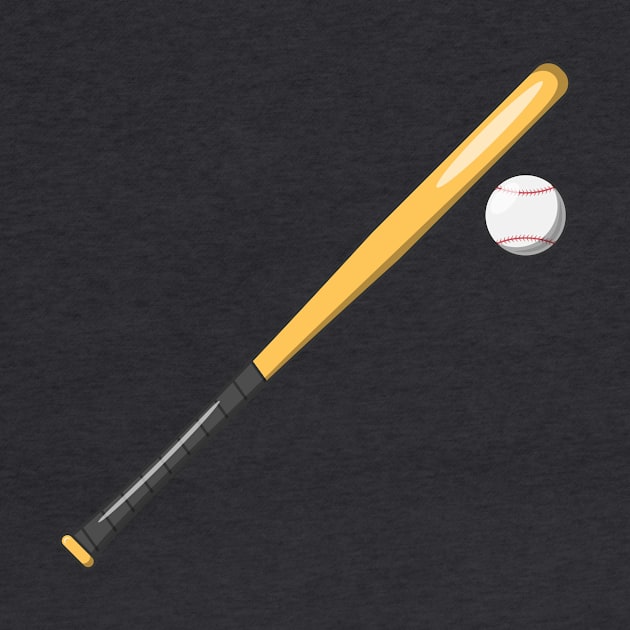 Baseball Bat and Ball by KH Studio